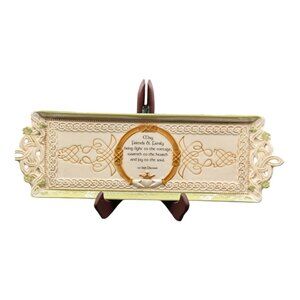 Irish Proverb Embossed Celtic Ceramic Cheese Bread Tray Grasslands Road